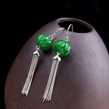 Load image into Gallery viewer, 100% S925 Sterling silver earrings Fashion Thai silver Jasper - Sophornlilly