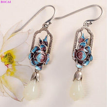 Load image into Gallery viewer, 100% S925 Sterling silver earrings Fashion retro Thai silver - Sophornlilly