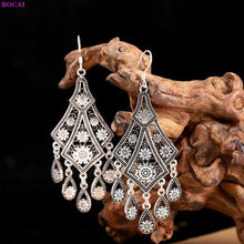 Load image into Gallery viewer, 100% S925 Sterling silver earrings Thai silver Handmade Retro - Sophornlilly