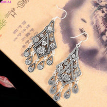 Load image into Gallery viewer, 100% S925 Sterling silver earrings Thai silver Handmade Retro - Sophornlilly