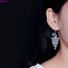 Load image into Gallery viewer, 100% S925 Sterling silver earrings Thai silver Peacock flaunting - Sophornlilly
