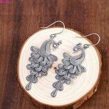 Load image into Gallery viewer, 100% S925 Sterling silver earrings Thai silver Peacock flaunting - Sophornlilly