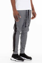 Load image into Gallery viewer, PATTERNED TRACK PANTS- BLACK