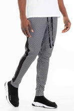 Load image into Gallery viewer, PATTERNED TRACK PANTS- BLACK