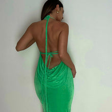 Load image into Gallery viewer, Backless Maxi Dress Sexy Spaghetti Strap Slim