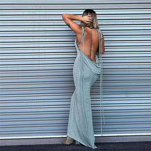 Load image into Gallery viewer, Backless Maxi Dress Sexy Spaghetti Strap Slim