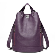 Load image into Gallery viewer, Backpack Women Leather School Bags For Teenage Girls Fashion
