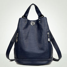 Load image into Gallery viewer, Backpack Women Leather School Bags For Teenage Girls Fashion