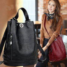Load image into Gallery viewer, Backpack Women Leather School Bags For Teenage Girls Fashion