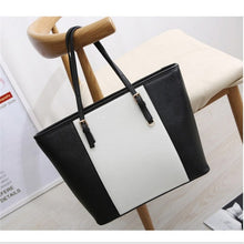 Load image into Gallery viewer, Bag Fashion Women Leather Handbag Brief Shoulder Bags Black White