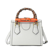 Load image into Gallery viewer, Bamboo Handle Square Handbag Tote Bag