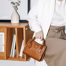 Load image into Gallery viewer, Bamboo Handle Square Handbag Tote Bag