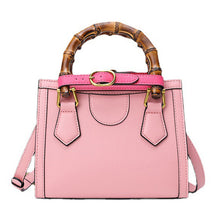 Load image into Gallery viewer, Bamboo Handle Square Handbag Tote Bag