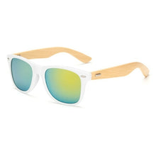 Load image into Gallery viewer, Bamboo Wood Square Sunglasses Brand Design Men Women Coating Mirror
