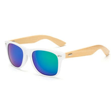 Load image into Gallery viewer, Bamboo Wood Square Sunglasses Brand Design Men Women Coating Mirror