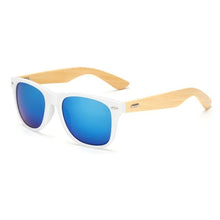 Load image into Gallery viewer, Bamboo Wood Square Sunglasses Brand Design Men Women Coating Mirror