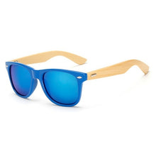 Load image into Gallery viewer, Bamboo Wood Square Sunglasses Brand Design Men Women Coating Mirror