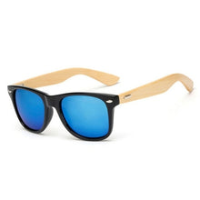 Load image into Gallery viewer, Bamboo Wood Square Sunglasses Brand Design Men Women Coating Mirror