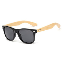 Load image into Gallery viewer, Bamboo Wood Square Sunglasses Brand Design Men Women Coating Mirror