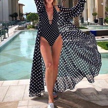 Load image into Gallery viewer, Beach Dress Bikini Cover Up Dot Print Bathing Suit Women Kimono - Sophornlilly