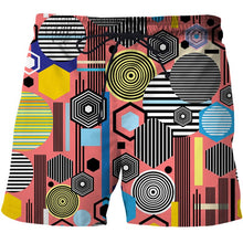 Load image into Gallery viewer, Beautiful Abstract Geometry Summer Beach Shorts