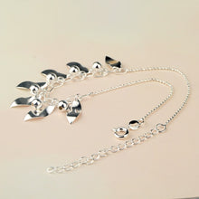 Load image into Gallery viewer, Beautiful leaf pendant sterling silver anklet
