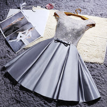Load image into Gallery viewer, Beauty Lace White Burgundy Lace Evening Dresses Short O neck Formal