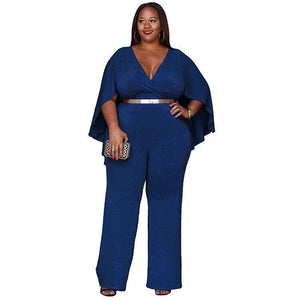 Best Selling Women Plus Size Solid Jumpsuits 2021 Spring Summer Chic - Sophornlilly