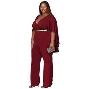 Best Selling Women Plus Size Solid Jumpsuits 2021 Spring Summer Chic - Sophornlilly