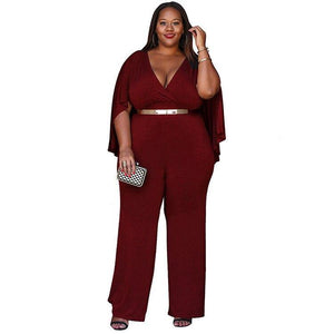 Best Selling Women Plus Size Solid Jumpsuits 2021 Spring Summer Chic - Sophornlilly