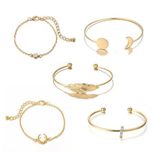 Load image into Gallery viewer, Best selling popular women's moon feather alloy word bracelet bracelet - Sophornlilly