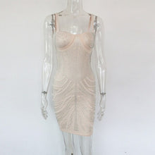 Load image into Gallery viewer, Sparkle Black Silver Crystal Studs Mini Dress New Summer - Sophornlilly