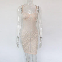Load image into Gallery viewer, Sparkle Black Silver Crystal Studs Mini Dress New Summer - Sophornlilly