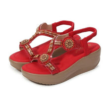 Load image into Gallery viewer, Bohemian Sandals Women Summer Bling Rhinestone Elastic - Sophornlilly