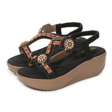 Load image into Gallery viewer, Bohemian Sandals Women Summer Bling Rhinestone Elastic - Sophornlilly