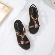 Load image into Gallery viewer, Bohemian Sandals Women Summer Bling Rhinestone Elastic - Sophornlilly