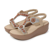 Load image into Gallery viewer, Bohemian Sandals Women Summer Bling Rhinestone Elastic - Sophornlilly
