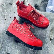 Load image into Gallery viewer, Men Rivet Casual Shoes Genuine Leather Handmade Fashion