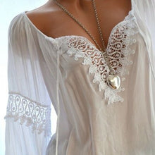 Load image into Gallery viewer, Bigsweety New Spring Women Lace Patchwork Blouse Shirt Casual V