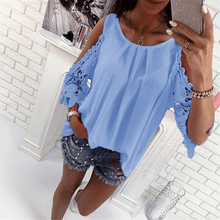 Load image into Gallery viewer, Bigsweety Ladies Blouse Fashion Womens Off Shoulder Tops Blouse Shirts