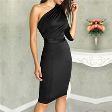 Load image into Gallery viewer, New Sexy One Shoulder Bodycon Party Dresses Elegant Women - Sophornlilly