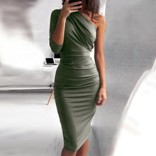 Load image into Gallery viewer, New Sexy One Shoulder Bodycon Party Dresses Elegant Women - Sophornlilly