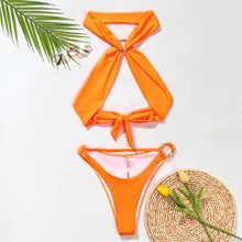 Load image into Gallery viewer, Bikini Women Solid Halter Sexy Swimsuit Female Push Up - Sophornlilly
