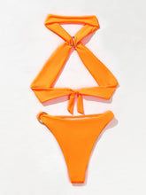 Load image into Gallery viewer, Bikini Women Solid Halter Sexy Swimsuit Female Push Up - Sophornlilly