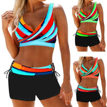 Load image into Gallery viewer, Bikini New Plus Size Sexy Striped Print Swimsuit Women Swimwear - Sophornlilly