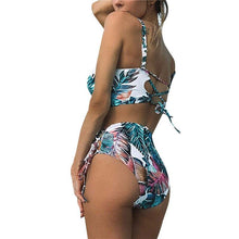 Load image into Gallery viewer, Bikini  Women Falbala High Waisted Bikini Set Push Up Swimsuit - Sophornlilly