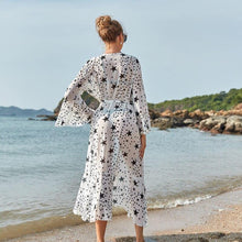Load image into Gallery viewer, Bikini Beach  Star printed Cover up Tunics for Beach Long Kaftan - Sophornlilly