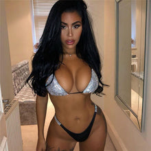 Load image into Gallery viewer, Bikini Set Women Luxury Bling Rhinestone Sliver Crystal Diamond Sexy