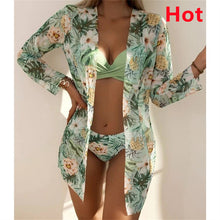 Load image into Gallery viewer, Bikini Set Women Three Pieces Swimsuit Cover Up Swimwear