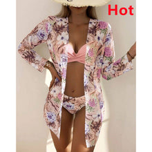 Load image into Gallery viewer, Bikini Set Women Three Pieces Swimsuit Cover Up Swimwear